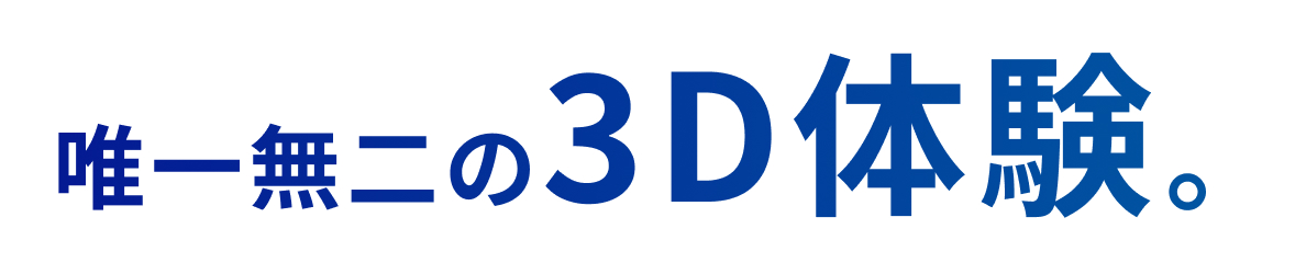 唯一無二の3D体験。
